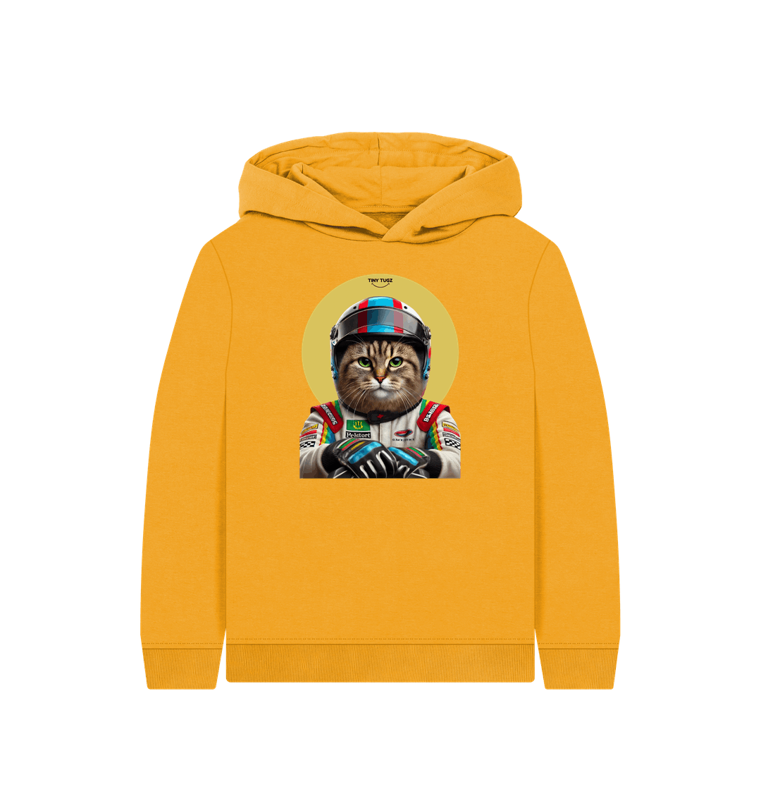 Mustard Printed Kids Hoodie