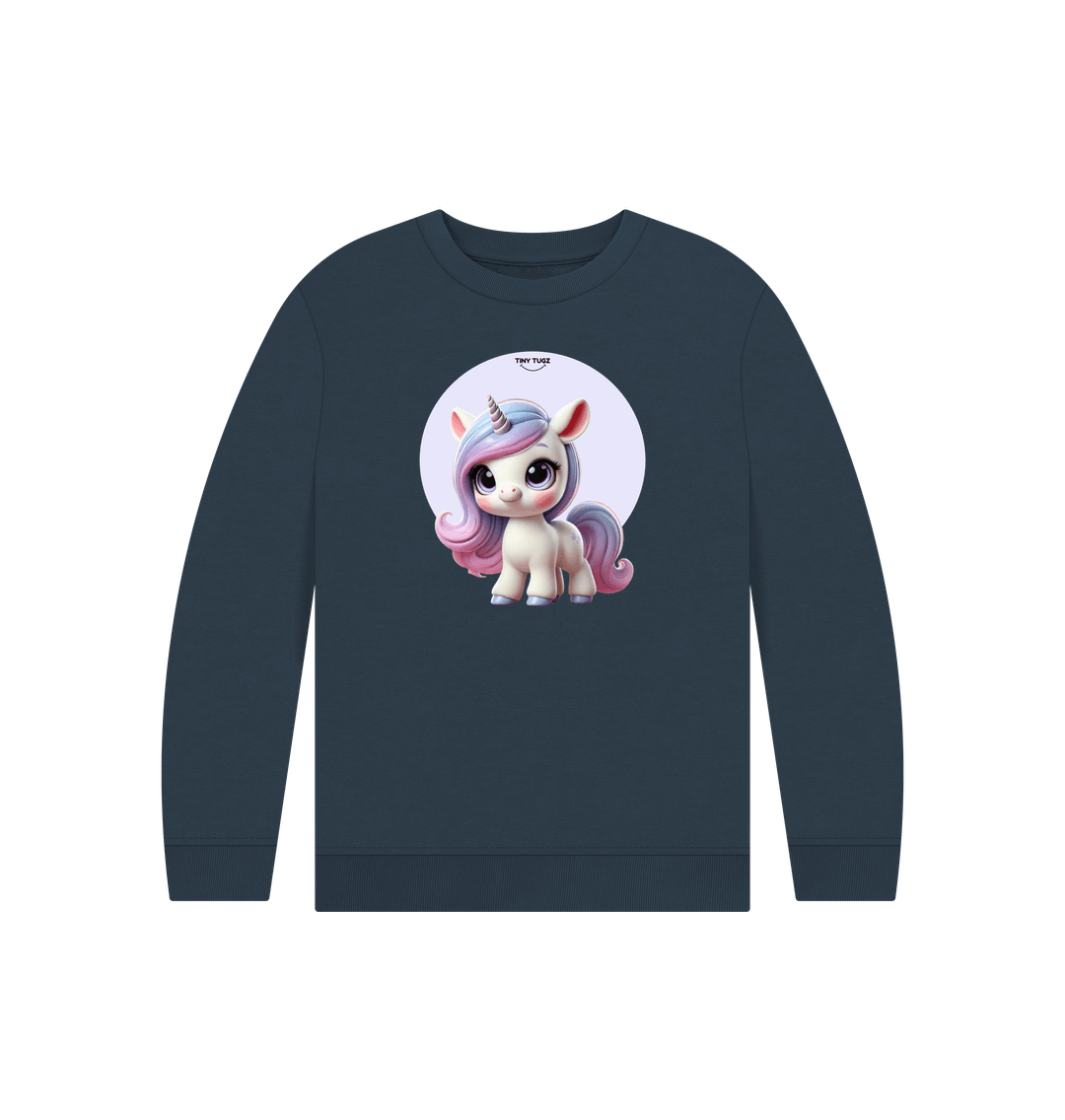 Navy Blue Printed Kids Jumper