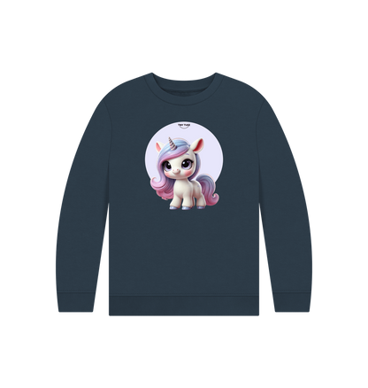 Navy Blue Printed Kids Jumper