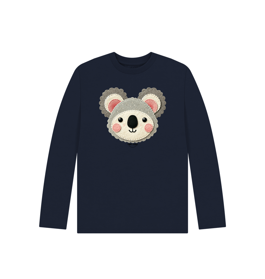 Navy Blue Printed Kids T-Shirt