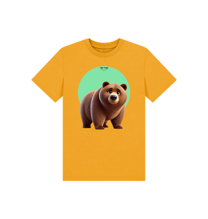 Mustard Printed Kids T-Shirt
