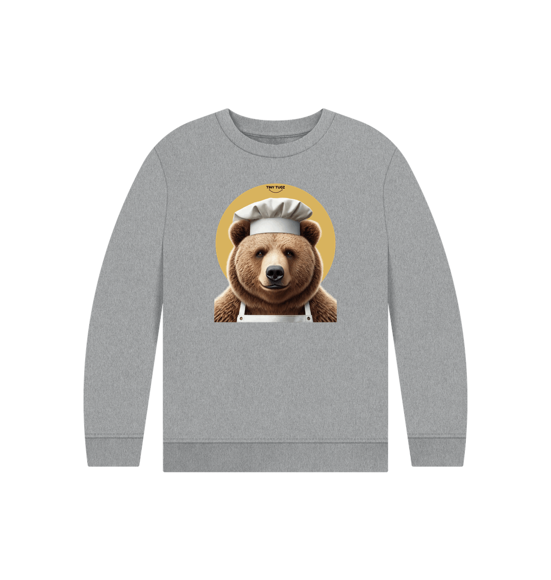 Athletic Grey Printed Kids Jumper