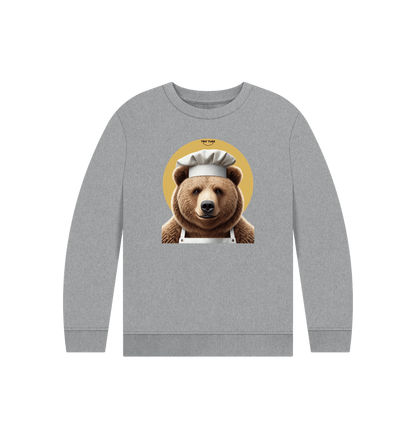 Athletic Grey Printed Kids Jumper