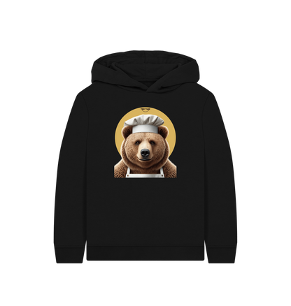 Black Printed Kids Hoodie