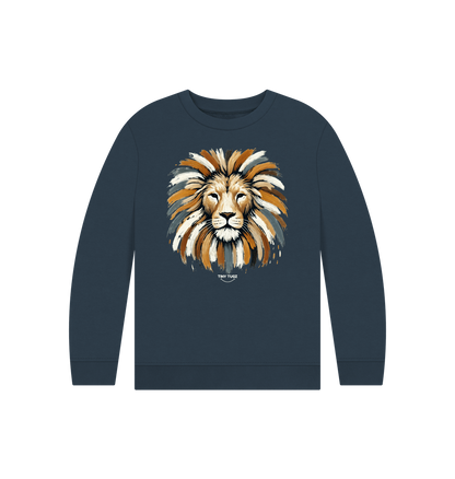 Navy Blue Printed Kids Jumper