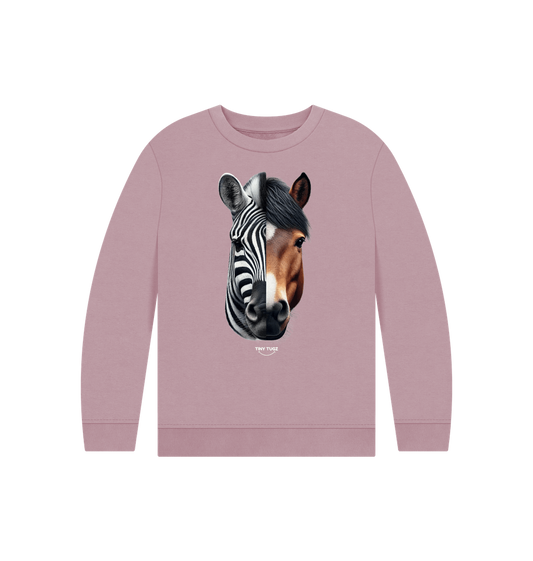 Mauve Printed Kids Jumper