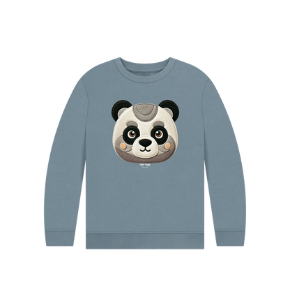 Stone Blue Printed Kids Jumper