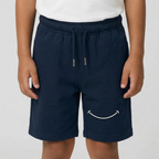 Kids Casual Organic Cotton Set (White T-Shirt + Navy Shorts)