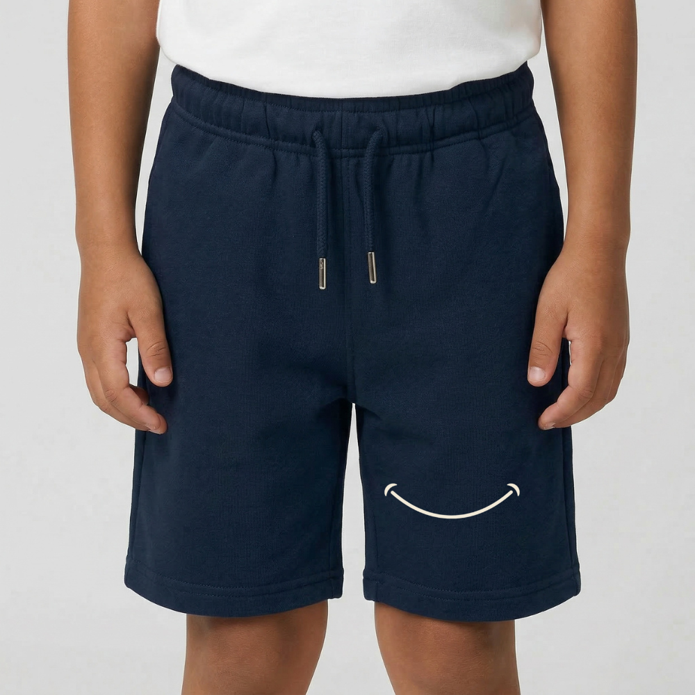 Kids Casual Organic Cotton Set (White T-Shirt + Navy Shorts)