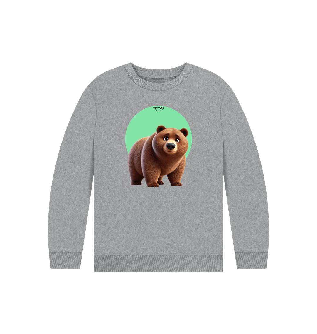 Athletic Grey Printed Kids Jumper