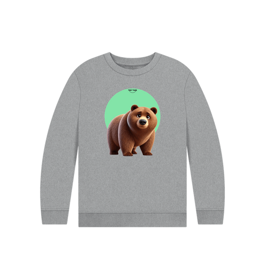 Athletic Grey Printed Kids Jumper