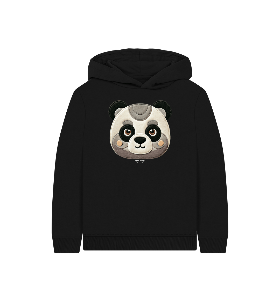 Black Printed Kids Hoodie