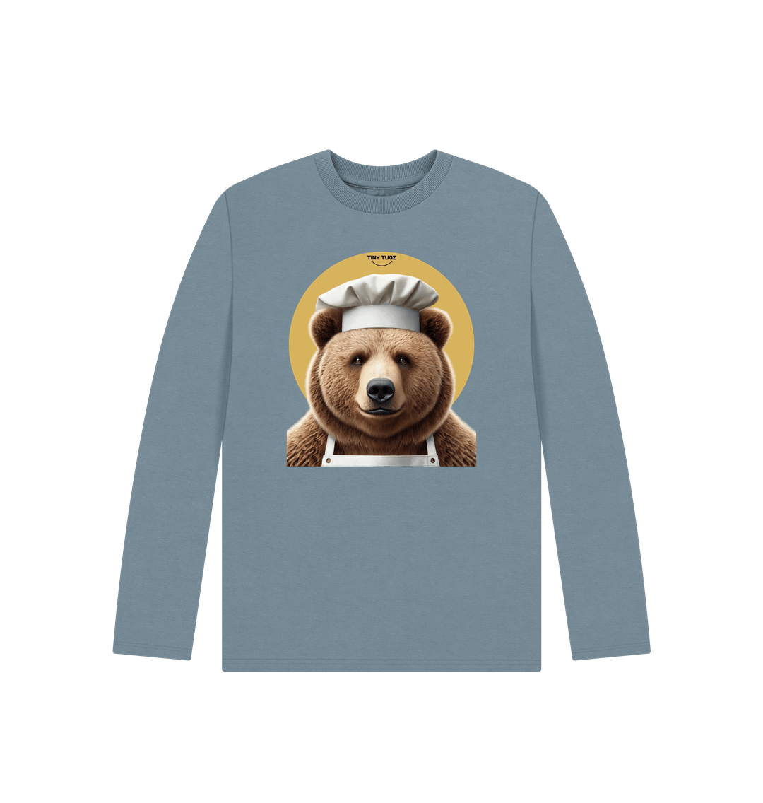 Stone Blue Printed Kids T-Shirt