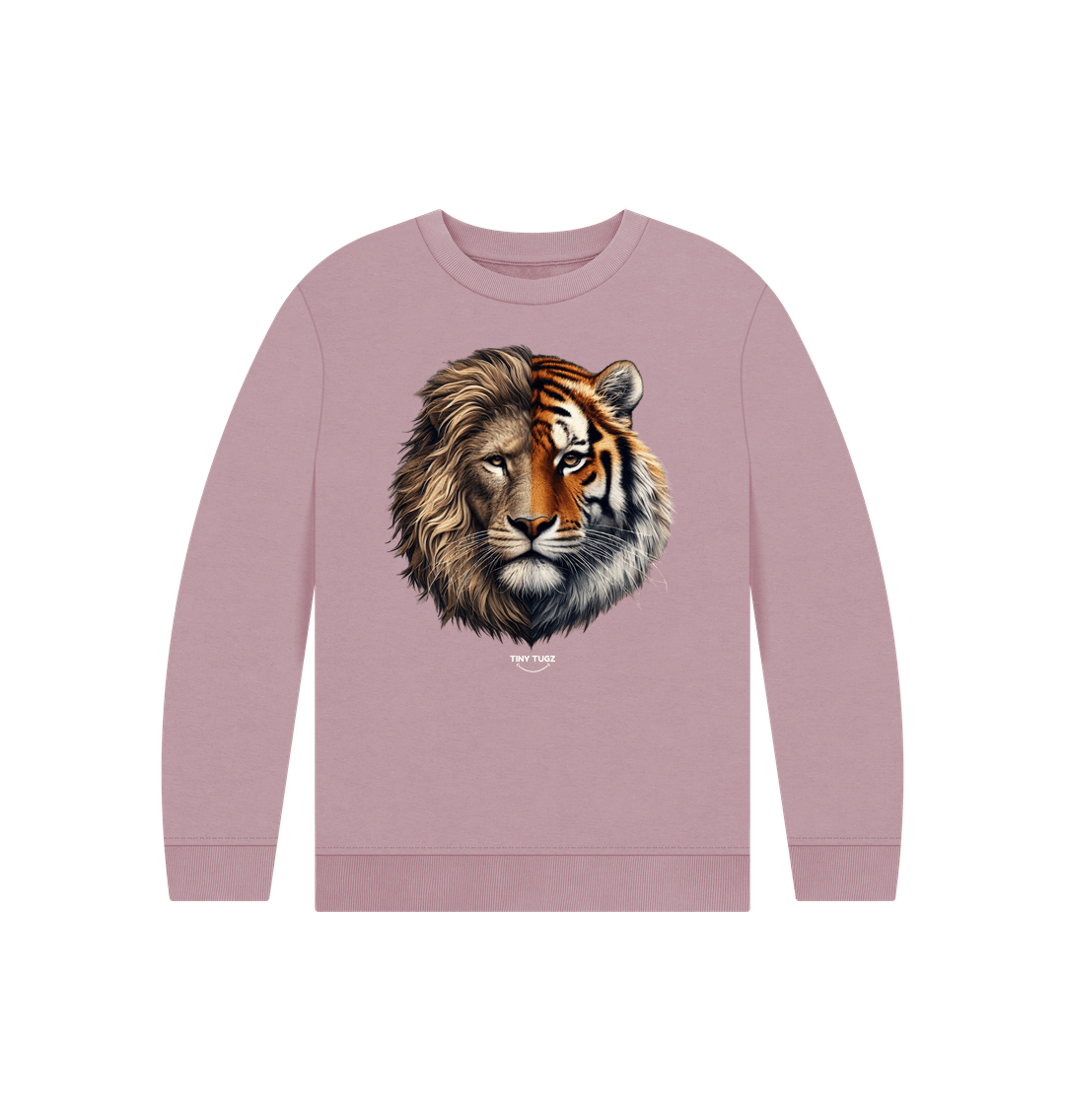 Mauve Printed Kids Jumper