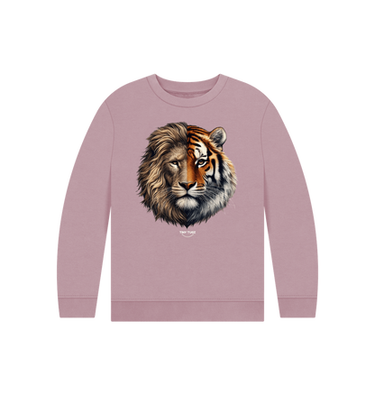Mauve Printed Kids Jumper