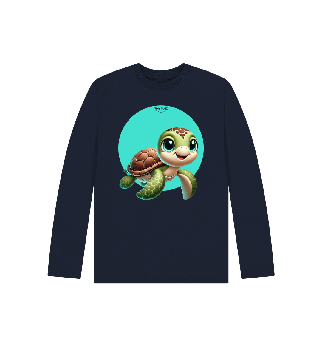 Navy Blue Printed Kids T-Shirt