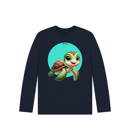 Navy Blue Printed Kids T-Shirt