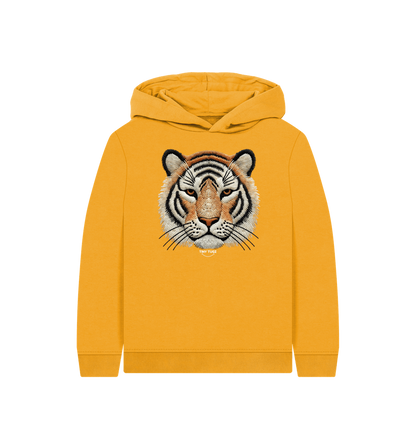 Mustard Printed Kids Hoodie