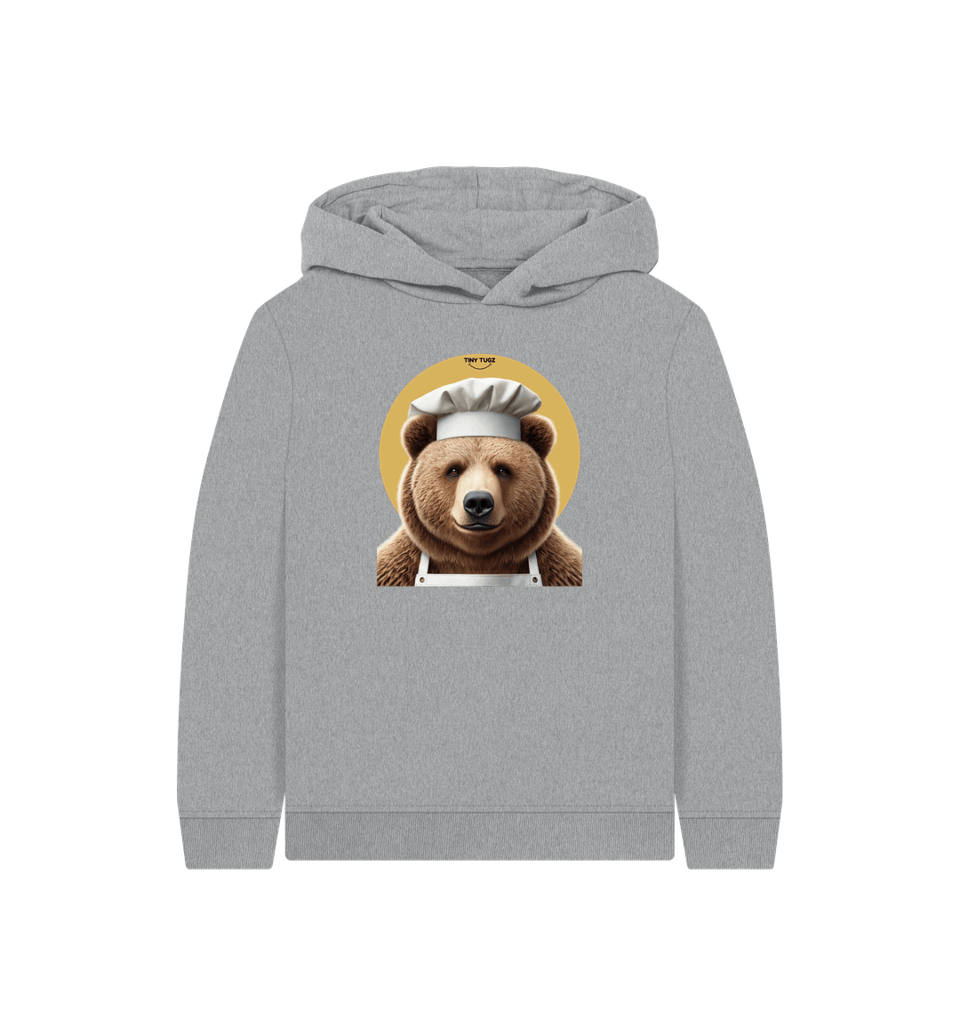 Athletic Grey Printed Kids Hoodie