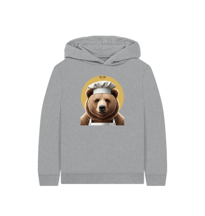 Athletic Grey Printed Kids Hoodie