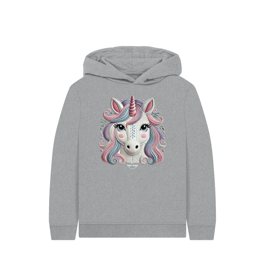 Athletic Grey Printed Kids Hoodie