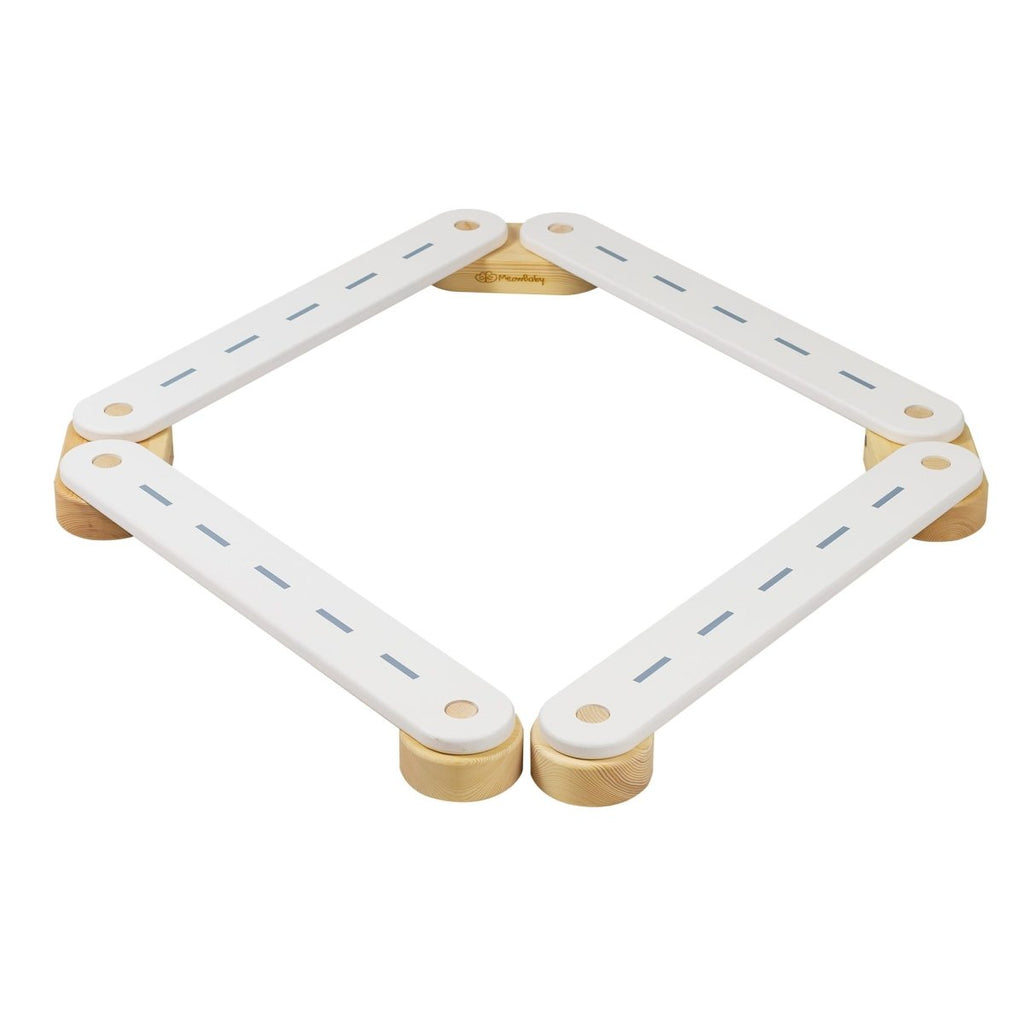 4-Piece Indoor Montessori Wooden Sensory Path for Kids – Balance Beam Learning Set - Tiny Tugz™
