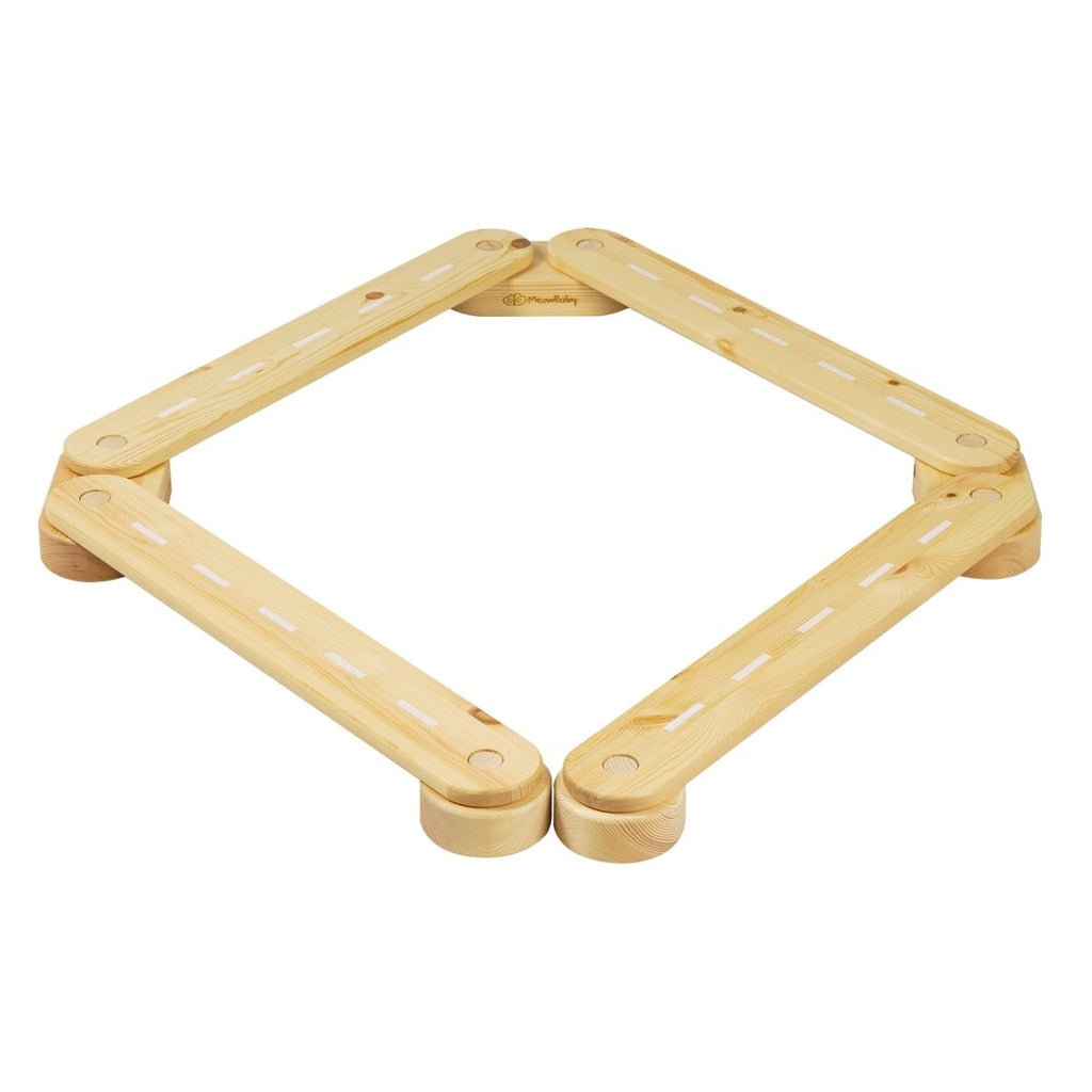 4-Piece Indoor Montessori Wooden Sensory Path for Kids – Balance Beam Learning Set - Tiny Tugz™