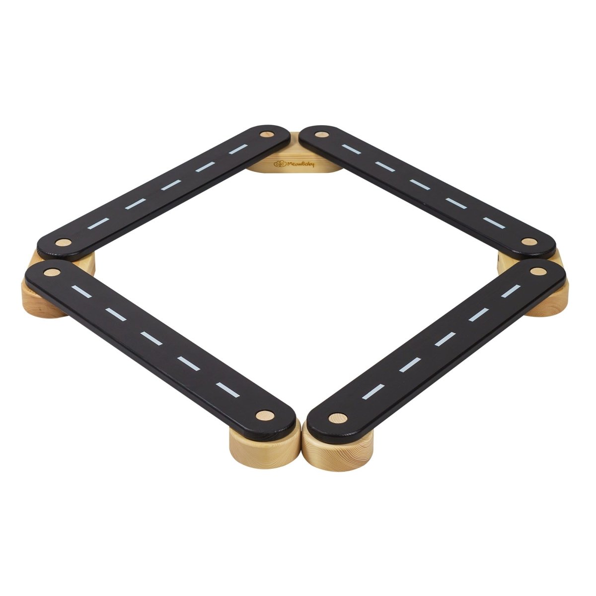 4-Piece Indoor Montessori Wooden Sensory Path for Kids – Balance Beam Learning Set - Tiny Tugz™