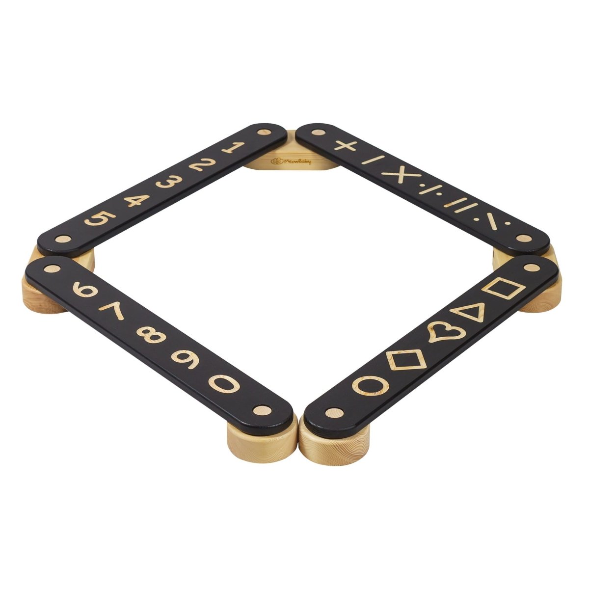 4-Piece Indoor Montessori Wooden Sensory Path for Kids – Balance Beam Learning Set - Tiny Tugz™
