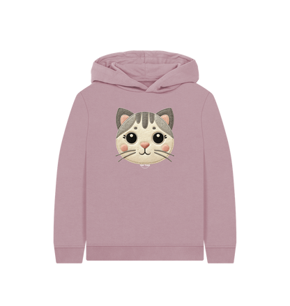 Mauve Printed Kids Hoodie