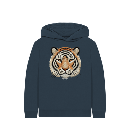 Navy Blue Printed Kids Hoodie