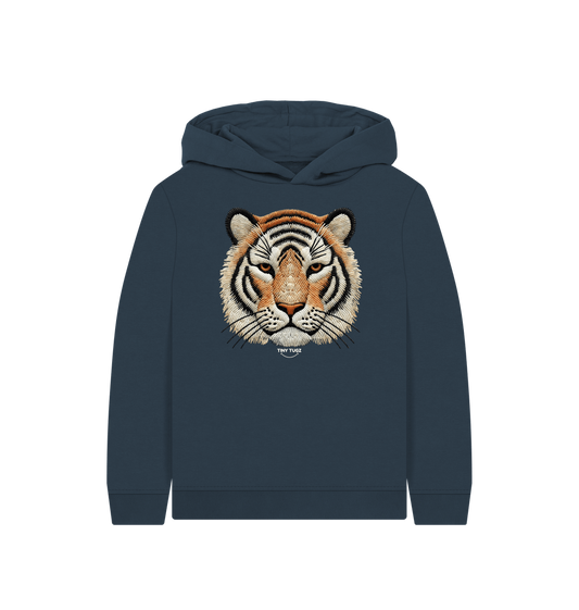 Navy Blue Printed Kids Hoodie