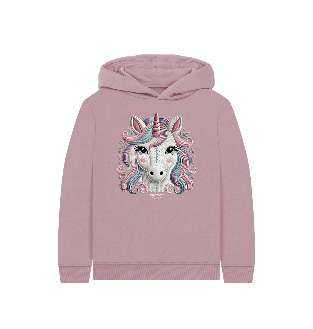 Mauve Printed Kids Hoodie