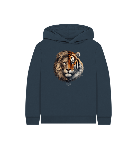 Navy Blue Printed Kids Hoodie