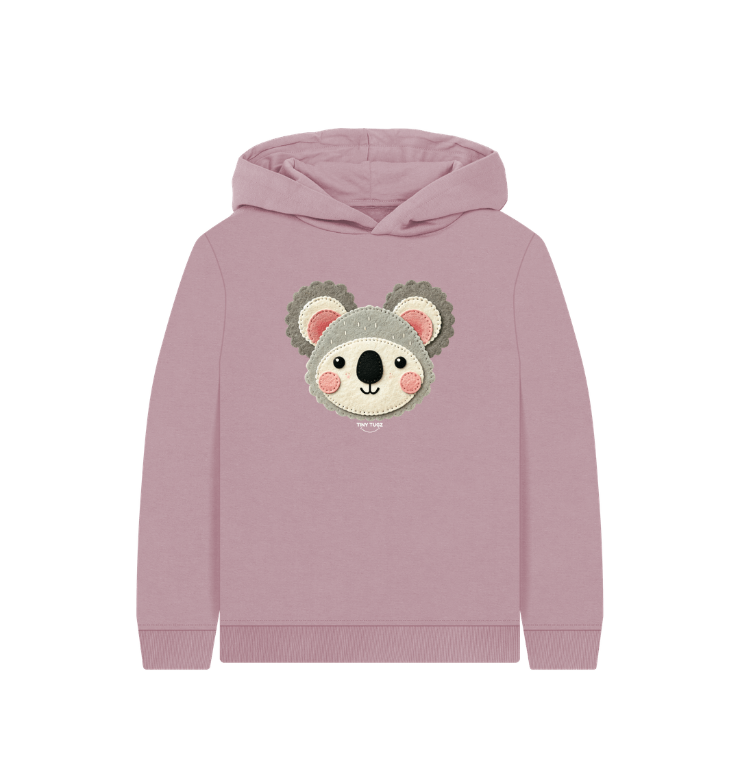Mauve Printed Kids Hoodie