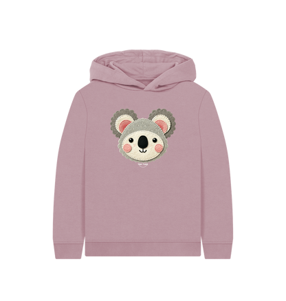 Mauve Printed Kids Hoodie
