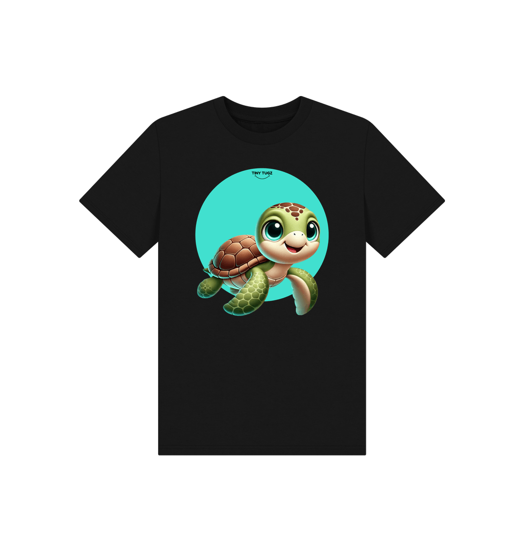 Black Printed Kids T-Shirt