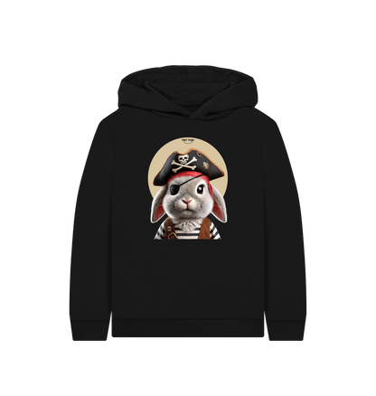 Black Printed Kids Hoodie