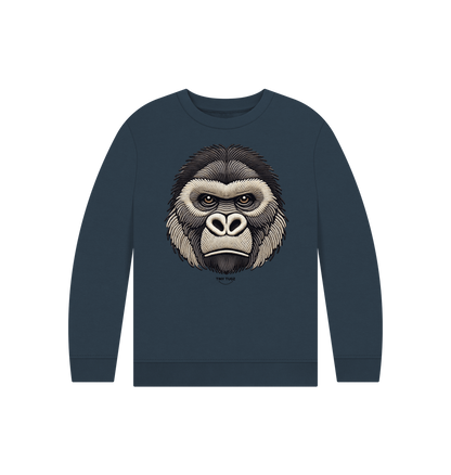Navy Blue Printed Kids Jumper