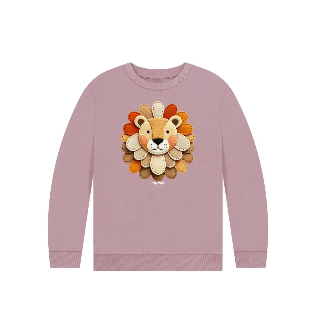 Mauve Printed Kids Jumper