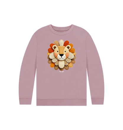 Mauve Printed Kids Jumper