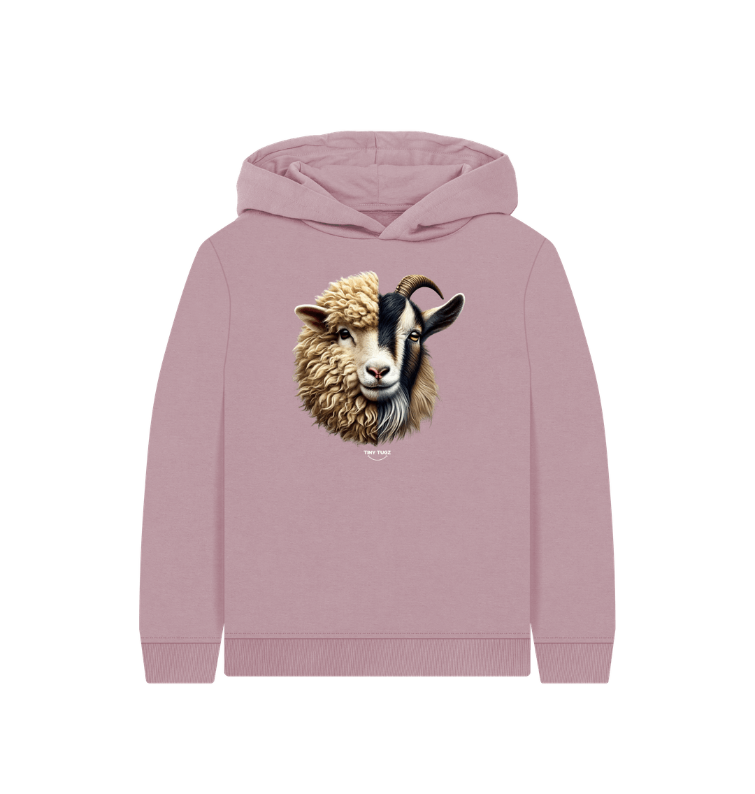 Mauve Printed Kids Hoodie