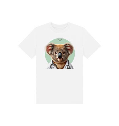 White Printed Kids T-Shirt