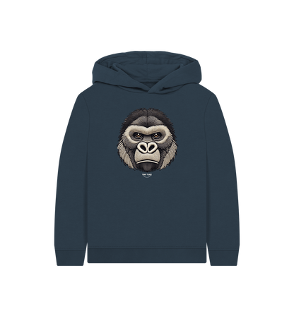 Navy Blue Printed Kids Hoodie