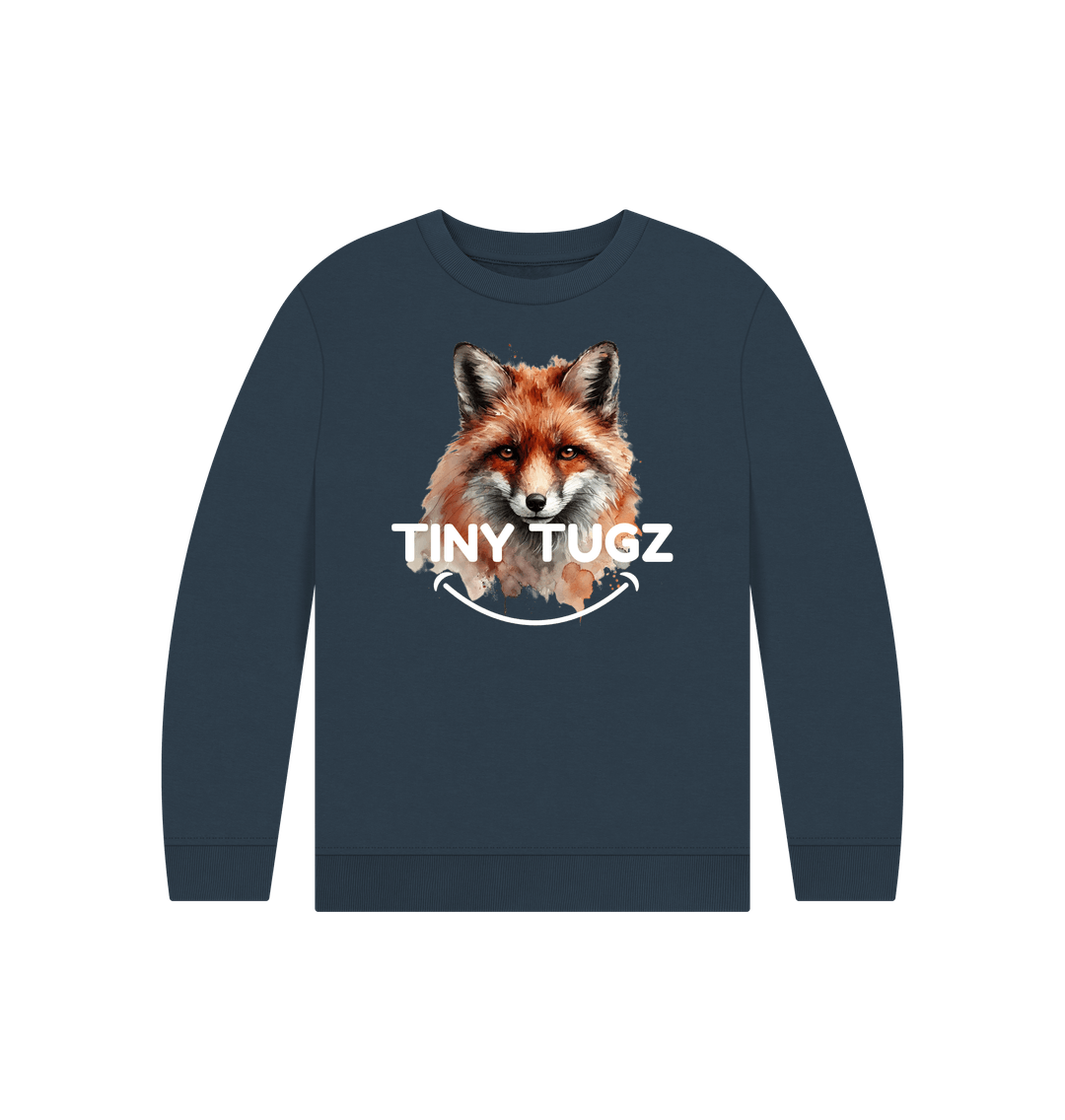Navy Blue Printed Kids Jumper