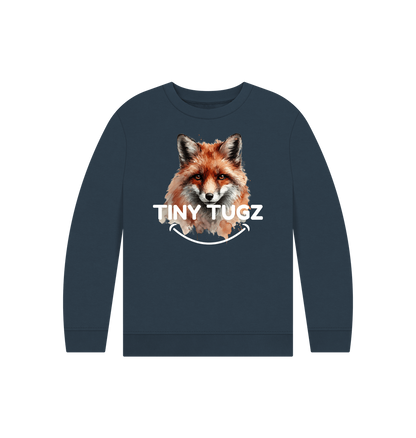 Navy Blue Printed Kids Jumper