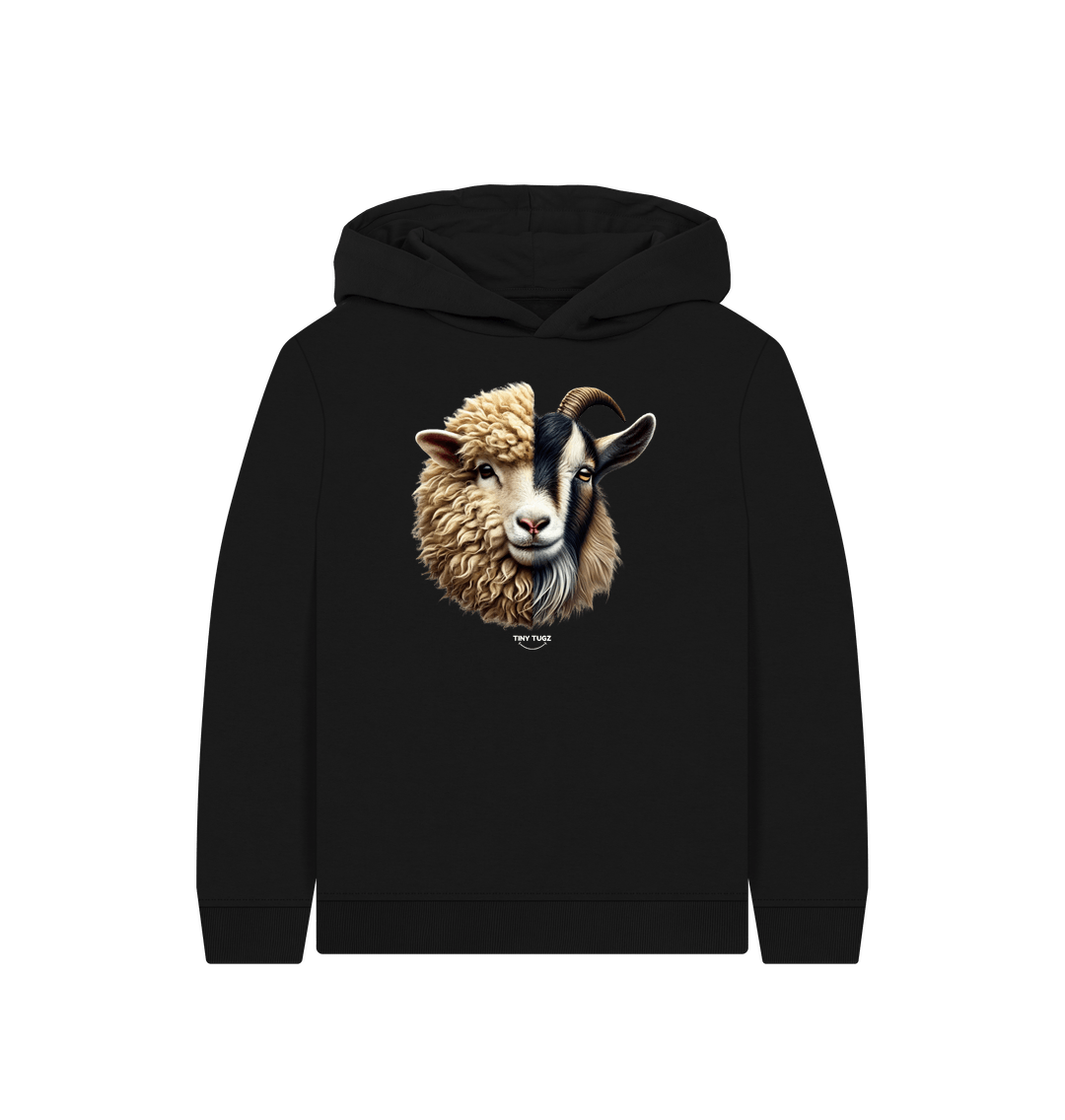 Black Printed Kids Hoodie