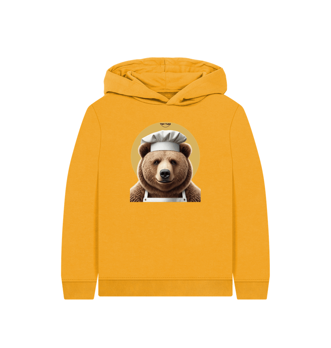 Mustard Printed Kids Hoodie