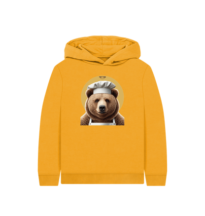 Mustard Printed Kids Hoodie