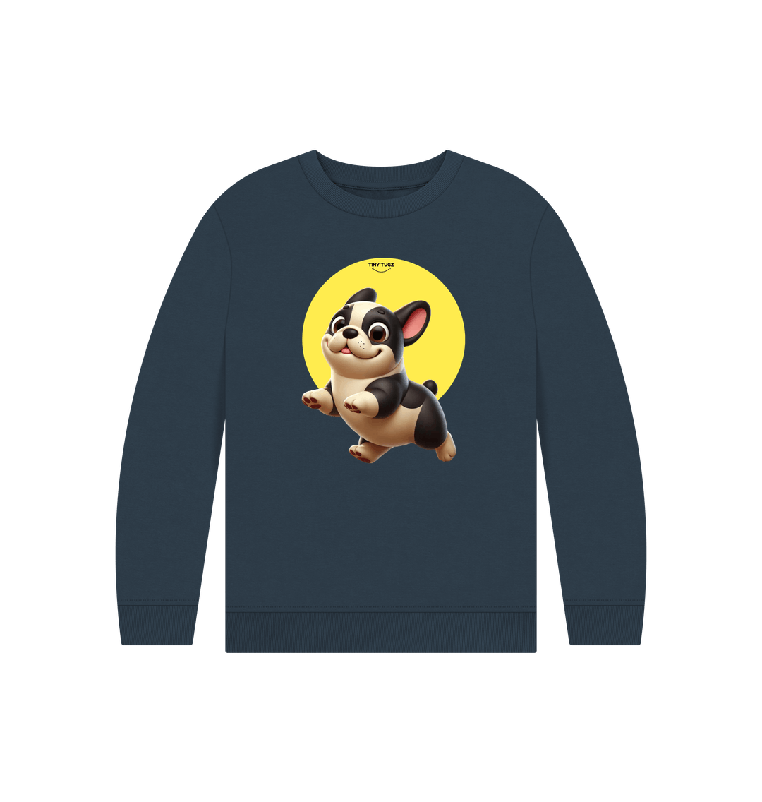 Navy Blue Printed Kids Jumper